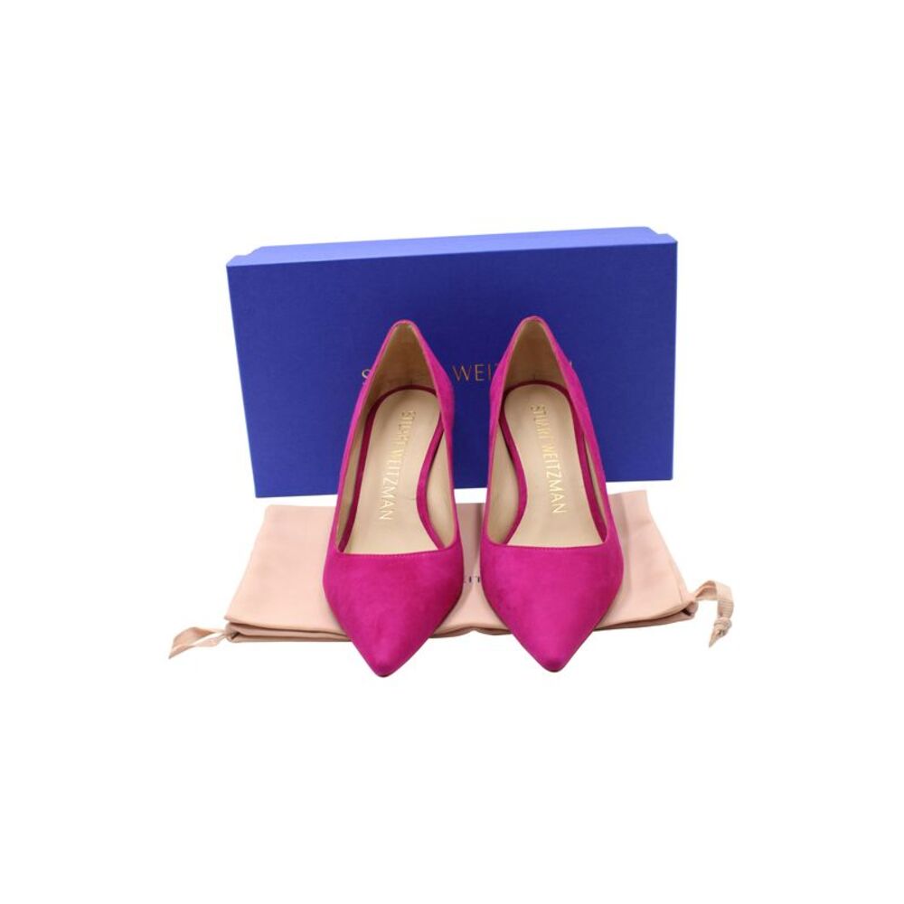 Stuart Weitzman Stuart 75 Pumps in Pink Suede